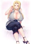 1girl 1girl 1girl ass big_ass big_breasts big_breasts blonde_hair breasts cleavage clothed_female erect_nipples eyelashes female_focus female_only high_res huge_breasts long_hair mature mature_female mogudan naruto naruto_(series) nipple_bulge nipples nipples_visible_through_clothing pale_skin red_eyes shounen_jump solo_female solo_focus tagme thick_thighs tsunade voluptuous white_background wide_hips