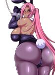 1girl 1girl big_breasts blush bondage bunny_ears bunny_girl bunnysuit clothed_female female_focus female_only femsub ingrid_(taimanin_asagi) long_hair nipples nishida_megane shackles solo_female solo_focus sweat taimanin_asagi