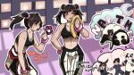  1boy 2_girls black_hair bracelet brown_shirt dreaming electric_fan gym hair_between_eyes hand_fan hand_on_own_hip high_res holding holding_fan holding_hands instagram_username jacket kazama_jin ling_xiaoyu lxca midriff multiple_girls multiple_views namco open_mouth panda panda_(tekken) pants pink_bracelet red_jacket school_uniform shirt sleeping stomach sweat tekken tekken_3 tekken_4 tekken_5_dark_resurrection tekken_6_bloodline_rebellion tekken_7 tekken_8 tekken_blood_vengeance tekken_bloodline tekken_tag_tournament tekken_tag_tournament_2 towel twin_tails twitter_username white_pants wrapped yellow_towel 