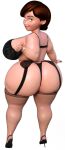 3d big_ass big_breasts brown_eyes brown_hair disney helen_parr hourglass_figure milf saturnxart sexy the_incredibles