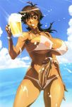 1futa beer big_breasts breasts character_request futa_only futa_sans_balls futanari hardcore hentai mug outside penis sea tan_line tanned witchblade