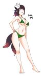 1girl alluring bikini black_and_red_and_purple_hair escape1111 insanely_hot kitsune_marks kunimitsu_ii kunoichi namco tekken tekken_7 voluptuous watermelon_bikini