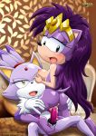 bbmbbf blaze_the_cat mobius_unleashed palcomix queen_aleena sega sex sonic_(series) sonic_team sonic_the_hedgehog_(series) sonic_underground strap-on