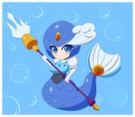  big_breasts breasts jcdr mega_man mega_man_9 mermaid rockman rockman_9 smile solo splash_woman trident underwater weapon 