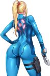 artist_request ass blonde_hair from_behind metroid render samus_aran zero_suit