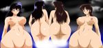 2girls ass big_ass big_breasts breasts edit higurashi_kagome huge_ass huge_breasts inuyasha kagome_higurashi mr123goku123 multiple_girls nipples nude photoshop posing sango spa