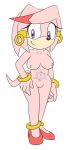 completely_nude_female hand_on_hip light_pink_fur smile sonic_oc