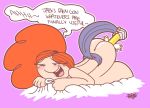 anal ass bent_over black_eyes blush bubble_butt freckles from_behind hair long_hair nude orange_hair powerpuff_girls princess_morbucks princesscallyie smile weapon xiaolin_showdown