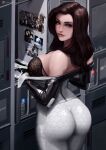 1girl 1girl abs absurd_res big_breasts bioware black_hair blue_eyes breasts female_focus female_only high_res high_resolution luminyu mass_effect mature mature_female miranda_lawson solo_female solo_focus video_game_character video_game_franchise