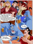 1001_for_one_night. aladdin_(series) beauty_and_the_beast cartoonvalley.com comic crossover disney dreamworks gaston genie genie_(aladdin) helg_(artist) miguel prince_naveen text the_princess_and_the_frog the_road_to_el_dorado tulio_(the_road_to_el_dorado)