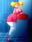 big_breasts blonde_hair blue_eyes breasts chaossabre dee_dee dexter's_laboratory solo