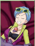 beerus black_hair bulma_brief clenched_teeth closed_eyes dragon_ball_z earrings mad milf necklace paizuri paizuri_under_clothes short_hair sunglasses