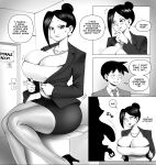 1girl bijin_onna_joushi_takizawa-san black_hair high_res high_resolution mature mature_female patreon patreon_paid patreon_reward solo_female supersatanson takizawa_kyouko