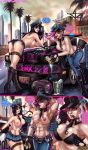  big_breasts breasts caitlyn_(league_of_legends) comic hair jinx_(league_of_legends) league_of_legends league_of_lesbians officer_caitlyn officer_vi piercing pink_hair police shadman smoking vi_(league_of_legends) 