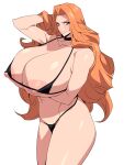 bikini bikini_top bleach blonde_hair blue_eyes gigantic_ass gigantic_breasts hourglass_figure long_hair milf munmun_dou rangiku_matsumoto sexy sexy_ass sexy_body sexy_breasts