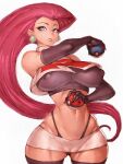 1girl big_breasts breasts cameltoe cleavage clothed_female female_focus female_only fumio_(rsqkr) huge_breasts human humans_of_pokemon jessie_(pokemon) mature mature_female miniskirt musashi_(pokemon) poke_ball pokemon pokemon_(anime) solo_female solo_focus team_rocket thigh_gap thong video_game_character video_game_franchise