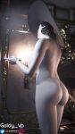 1girl 3d alcina_dimitrescu ass ass_focus big_ass big_breasts big_nipples breasts capcom dat_ass goldy_vp hat looking_at_viewer milf mommy naked_hat nipples nude pussy resident_evil resident_evil_8:_village straight