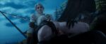 3d ciri cirilla_fiona_elen_riannon edit gif loop reverse_cowgirl_position the_witcher werewolf