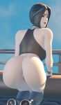  1girl 3d 3d_(artwork) anus ass big_ass black_hair blender blender_(software) bottomless dat_ass dc_comics epic_games fortnite looking_at_viewer looking_back pale-skinned_female pale_skin pose posing poster presenting presenting_anus presenting_hindquarters pussy rachel_roth raven_(dc) shoes short_hair showing_anus showing_ass skeletron27 socks teen_titans thick_ass young_adult 