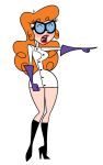 big_breasts breasts dexter dexter's_laboratory genderswap glasses heels lipstick orange_hair roger_bacon solo