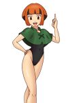  1girl big_breasts breasts brown_eyes brown_hair creatures_(company) deadmoon deadmoon_(kein2002) female_only game_freak gardenia gym_leader humans_of_pokemon multicolored_hair natane_(pokemon) nintendo one-piece_swimsuit pokemon_(anime) pokemon_(game) solo solo_female swimsuit 