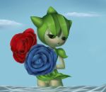 1_female 1_girl beach female flower furry looking_at_viewer mystical nintendo plant plantpenetrator pokemon pussy roselia seaside skirt standing video_games water wind