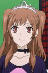  1_girl anime brown_hair female long_hair mari_maya maya_mari red_eyes samurai_flamenco smile solo tagme 