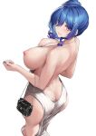 /// 1girl 1girl 1girl areola ass asymmetrical_hair azur_lane back backless_outfit bag bangs bare_back bare_shoulders between_breasts big_breasts black_bag blue_hair blue_nails blush breasts breasts_out_of_clothes cleavage closed_mouth clothing dress eyebrows_visible_through_hair eyelashes eyes_visible_through_hair female_only fingernails footwear from_behind hair_between_eyes hair_ornament halter_dress halterneck hand_up handbag high_heels high_resolution long_hair looking_at_viewer looking_back nail_polish nipples no_bra o-ring open-back_dress pelvic_curtain plunging_neckline ponytail posterior_cleavage purple_eyes rebutsu revealing_clothes shiny shiny_hair shoes shoulder_blades side_ponytail side_slit sidelocks silver_dress simple_background sleeveless sleeveless_dress smile sparkle st._louis_(azur_lane) st._louis_(luxurious_wheels)_(azur_lane) standing tied_hair very_high_resolution viewed_from_above viewed_from_behind white_background