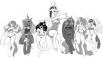  2014 animal_genitalia arms_behind_back black_hair bra changeling crossgender discord_(mlp) draconequus drink equine female fluttershy_(mlp) friendship_is_magic genderswap greyscale group hair half-closed_eyes horn horse kevinsano king_sombra lingerie long_hair looking_at_viewer mammal monochrome multiple_girls my_little_pony open_mouth panties pony princess_celestia princess_luna queen_chrysalis stockings tongue tongue_out twilight_sparkle_(mlp) underwear winged_unicorn wings 