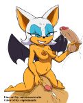 1girl anthro areolae bat big_breasts breasts erect_nipples erection faceless_male female furry grin hair hetero humanoid_penis male navel nipples nude penis precum rouge_the_bat sega sex smile sonic_(series) testicle_fondling testicles theboogie threesome white_background wings