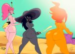 adventure_time beach bubble_butt commission dat_ass flame_princess frostbiteboi funny kiss_mark lotion marceline monster nude_beach princess_bubblegum sexy suggestive sunscreen tattoo