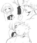  blush bra breasts exposed_breasts kacchako katsuki_bakugo licking_nipples tongue uraraka_ochako 