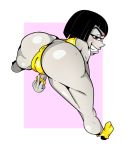 anus ass bodysuit cameltoe dat_ass exclamation_(artist) high_resolution lady_legasus legs looking_at_viewer looking_back middle_finger muscle perspective raven_(dc) teen_titans teen_titans_go workout