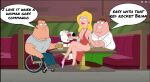 american_dad brian_griffin family_guy francine_smith joe_swanson knotted_penis panties_around_leg peter_griffin