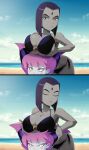 big_breasts breasts comic_book_character dc_comics dcau female_only half_demon high_res high_resolution pale-skinned_female pale_skin purple_eyes purple_hair rachel_roth raven_(dc) ravenravenraven superheroine teen_titans