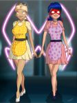 apron big_breasts breasts chloe_bourgeois corruption domestication empty_eyes marinette_cheng mind_control miraculous_ladybug stepfordization trishbot whitewash_eyes