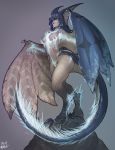  1girl 2019 absurd_res alternate_species anthro breasts capcom dragon flying_wyvern hair high_res humanoid humanoidized legiana monster_hunter muhut nude video_games wyvern yellow_eyes 