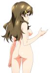 1girl arm arms art artist_request ass babe back bare_back bare_legs bare_shoulders blush breasts brown_hair female hair hair_ornament hairclip himawari_shinomiya legs long_hair nipples nude nude_filter open_mouth photoshop shinomiya_himawari shiny shiny_hair shiny_skin sideboob solo standing thighs transparent_background vividred_operation yellow_eyes