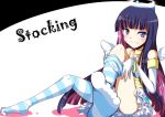 1girl bad_id chata_maru_(irori_sabou) chatamaru_(irori_sabou) feet female female_only halo panty_&_stocking_with_garterbelt sock_pull solo solo_female stocking_(psg) stockings thighhighs tyatamaru