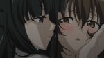  2_girls akira_amatsume amatsume_akira anime black_hair blush brown_hair female kazuha_migiwa long_hair love migiwa_kazuha multiple_girls short_hair tagme yosuga_no_sora yuri 