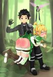  big_ass butt_butt kirito leafa outside over_the_knee red_ass spank spanked spanking sword_art_online 