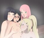 4_girls black_eyes black_hair blonde_hair blue_eyes boruto:_naruto_next_generations glasses green_eyes hinata_hyuuga incest ino_yamanaka mother_&_daughter optimystic11 pink_hair purple_eyes sakura_haruno sarada_uchiha you_gonna_get_raped yuri