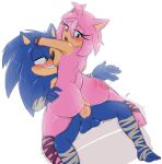  1boy 1girl amy_rose anthro artist_name bluechika blush dat_ass furry hedgehog nude penis sega sex sonic_boom sonic_the_hedgehog sonic_the_hedgehog_(series) white_background 