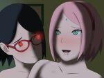  2_girls black_hair boruto:_naruto_next_generations fucked_silly glasses green_eyes incest mother_&amp;_daughter optimystic11 pink_hair red_eyes sakura_haruno sarada_uchiha sharingan yuri 