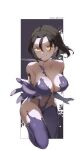 1girl absurd_res alluring bangs big_breasts black_hair breasts cleavage female_only goo goo_clothing hair_between_eyes high_res human johwa johwa_(1n33dyour1ov3) kazama_jun namco pale_skin reaching_out reaching_towards_viewer short_hair skimpy smile tekken tekken_2 tekken_tag_tournament tekken_tag_tournament_2 unknown_(tekken) yellow_eyes