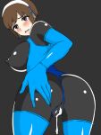 1girl 1girl ass ass_focus ass_grab bangs better_version_at_source big_breasts black_background black_bodysuit blue_bodysuit blue_elbow_gloves blue_gloves blue_legwear blush bodysuit breasts brown_eyes brown_hair cum cum_in_pussy cum_inside cum_leak cum_leaking cum_leaking_out_of_pussy dat_ass edit edited elbow_gloves erect_nipples erect_nipples_under_clothes erection erection_under_clothes female_only gloves godzilla:_city_on_the_edge_of_battle godzilla:_monster_planet godzilla:_the_planet_eater godzilla_(series) hairband hands_on_ass hands_on_own_ass happy happy_sex headband headwear huge_breasts latex latex_bodysuit latex_boots latex_elbow_gloves latex_gloves latex_legwear latex_suit latex_thigh_highs latex_thighhighs leaking leaking_cum legwear long_gloves looking_at_viewer looking_back nipples open_mouth polygon_pictures pussy sex shiny shiny_ass shiny_breasts shiny_clothes short_hair skin_tight skin_tight skin_tight_suit skintight_bodysuit skintight_suit that_ass third-party_edit toho toho_(film_company) tongue yuko_tani