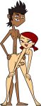  anal anal_penetration breasts brown_skin completely_nude completely_nude_futanari dickgirl erect_penis erection futanari futanari intersex light-skinned_futanari mike_(tdi) nude nude nude_futanari nude_male redhead testicle total_drama_island zoey_(tdi) 