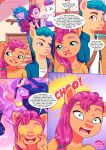  1_boy 1boy 4_girls bbmbbf comic equestria_untamed friendship_is_magic furry hitch_trailblazer izzy_moonbow_(mlp) lesson_for_the_generations my_little_pony my_little_pony:_a_new_generation palcomix pipp_petals_(mlp) sunny_starscout sunny_starscout_(mlp) twilight_sparkle twilight_sparkle_(mlp) zipp_storm_(mlp) 