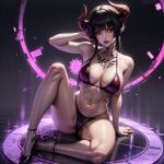  1girl alluring athletic_female big_breasts bikini cleavage eliza eliza_(tekken) female_abs fit_female high_heels legs namco ponzuaji posing tekken 