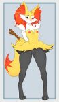 big_ass black_legs braixen breasts canine cute fluffy_ears fluffy_tail foormer foormer_1 fox vixen white_skin yellow_skin